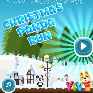 Christmas Panda Run-→Best free online parkour game
